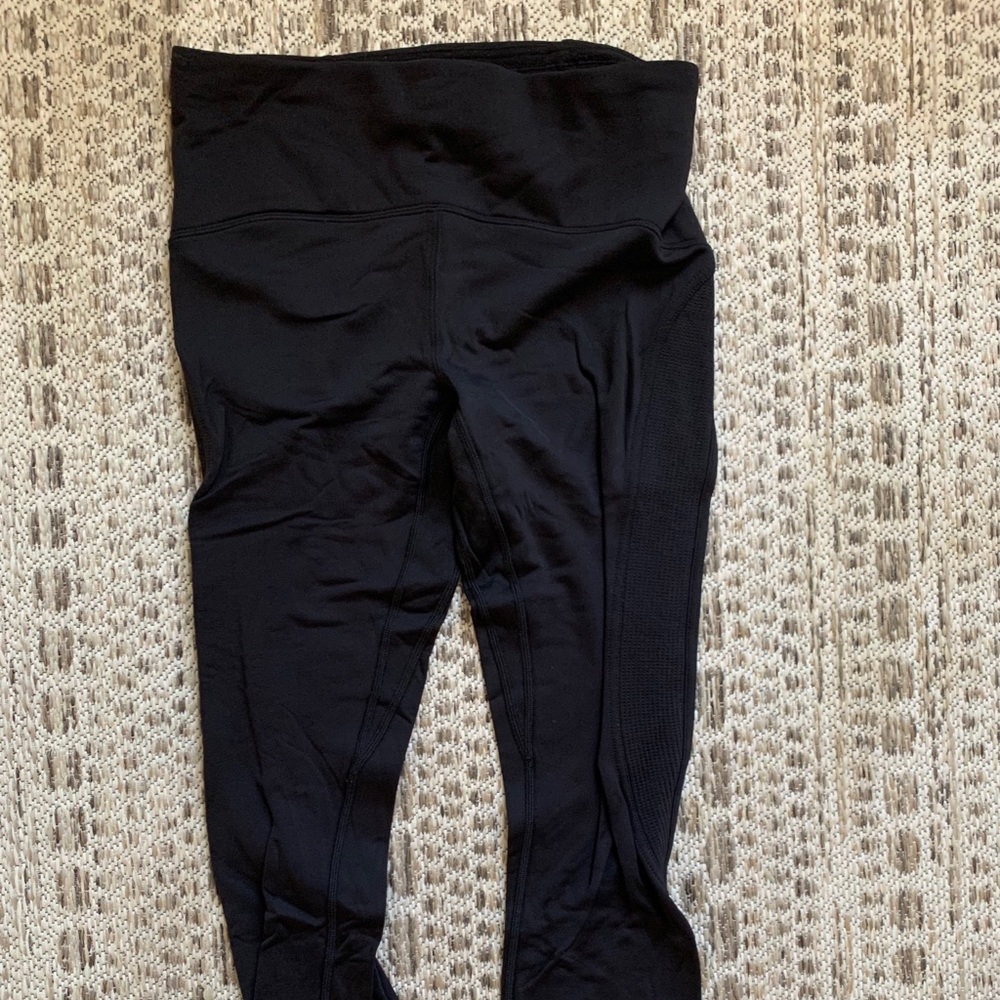 Black fleece lined lululemon leggings